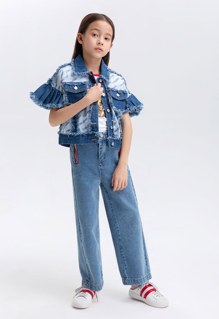 Tom And Jerry Denim Lurex Organza Jacket