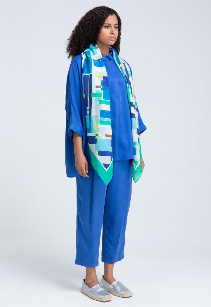 Solid Kimono Style Blouse