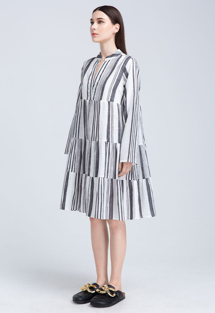 Striped Tiered Dress