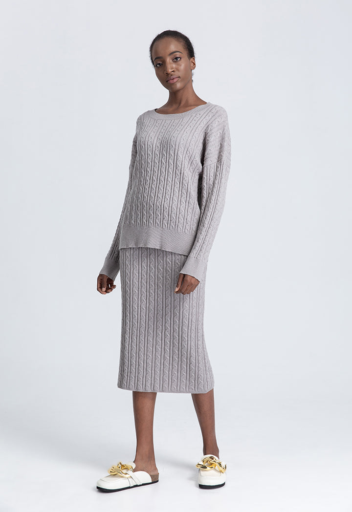 Textured Knitted Skirt
