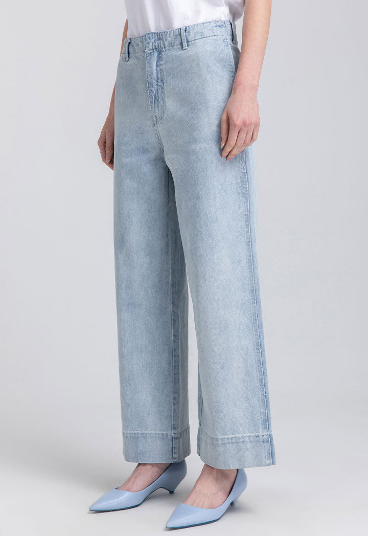 Wide Hem Straight Cut Trouser