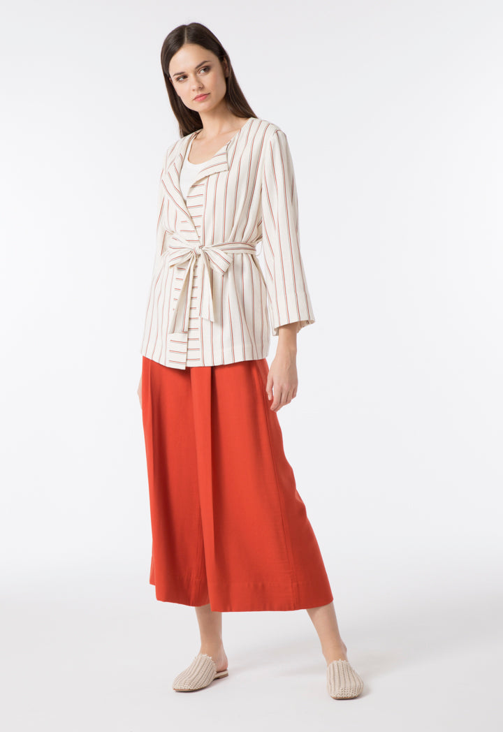 Striped Kimono Style Blouse