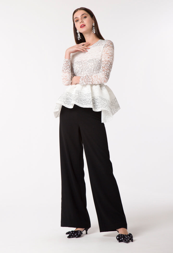 Wide Leg Black Trouser - Fresqa