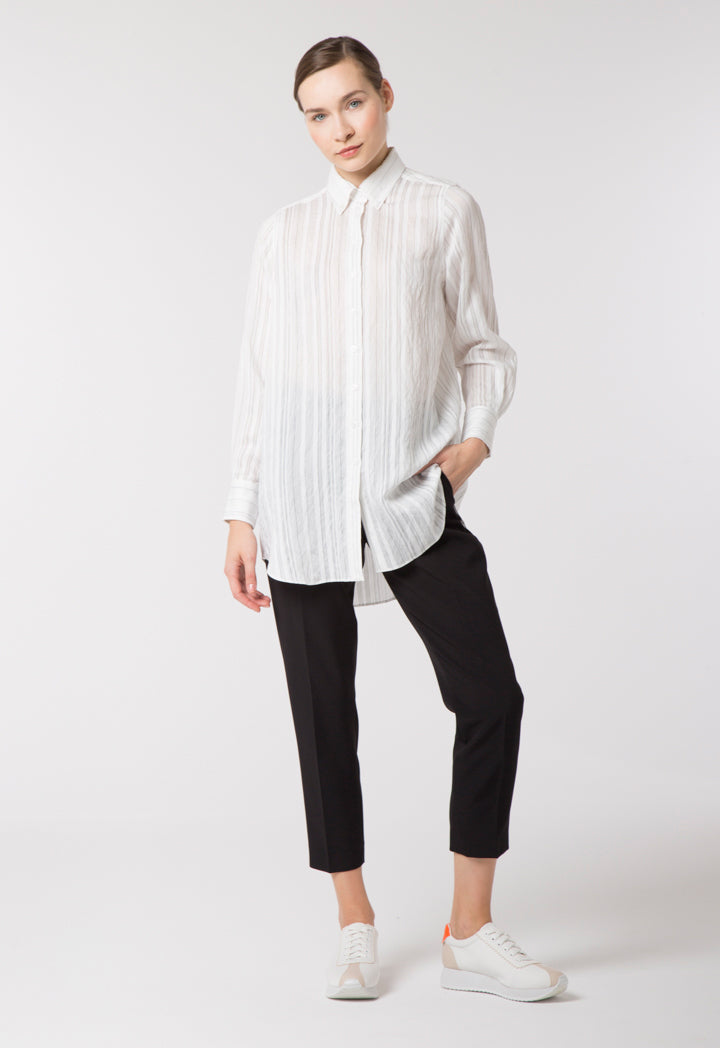 Striped White Shirt - Fresqa