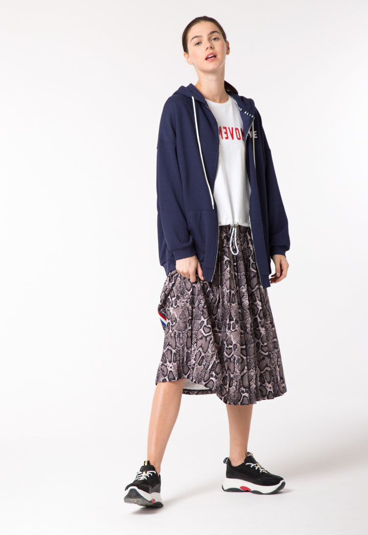 Printed Skirt With Side Tape - Fresqa