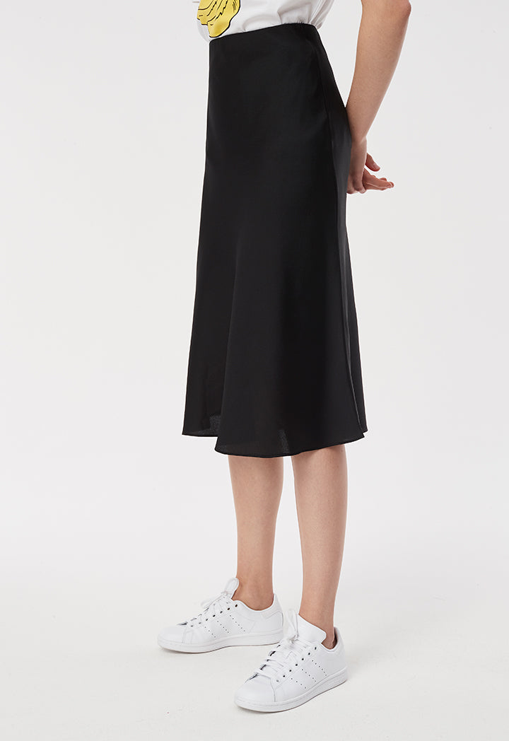 Elastic Waist A-Line Skirt
