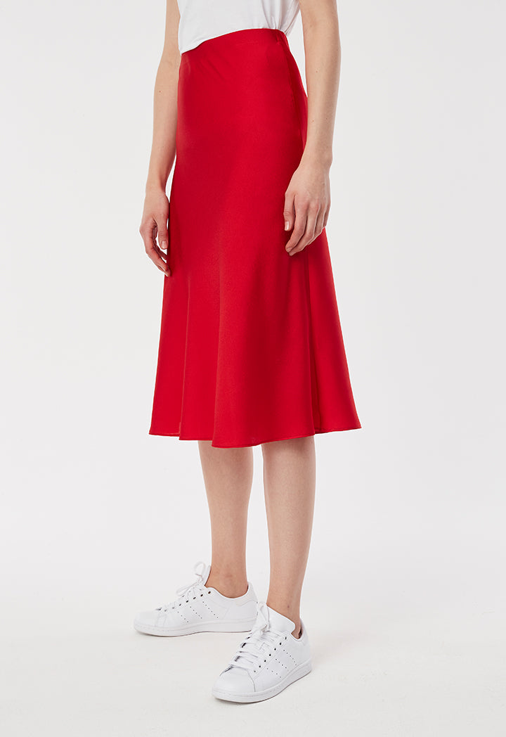 Elastic Waist A-Line Skirt