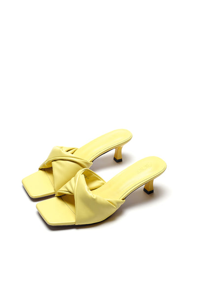 Twisted Open Toe Kitten Heel Slide Sandals