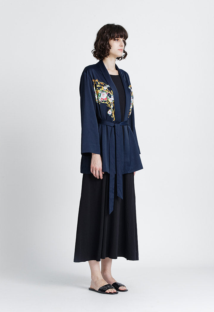 Floral Motif Printed Outerwear