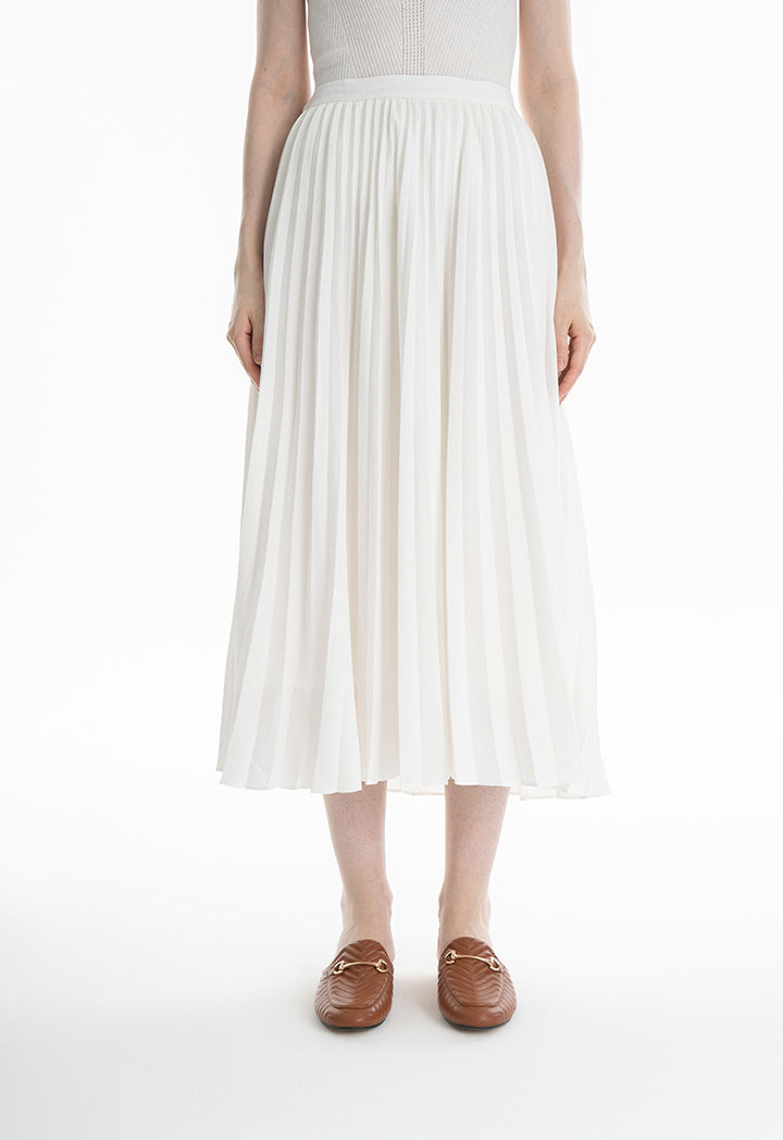 Accordion Pleated Flared Skirt