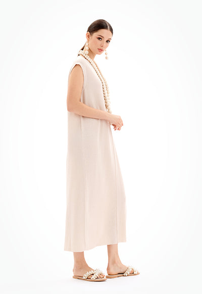 Sleeveless Solid Knit Maxi Dress