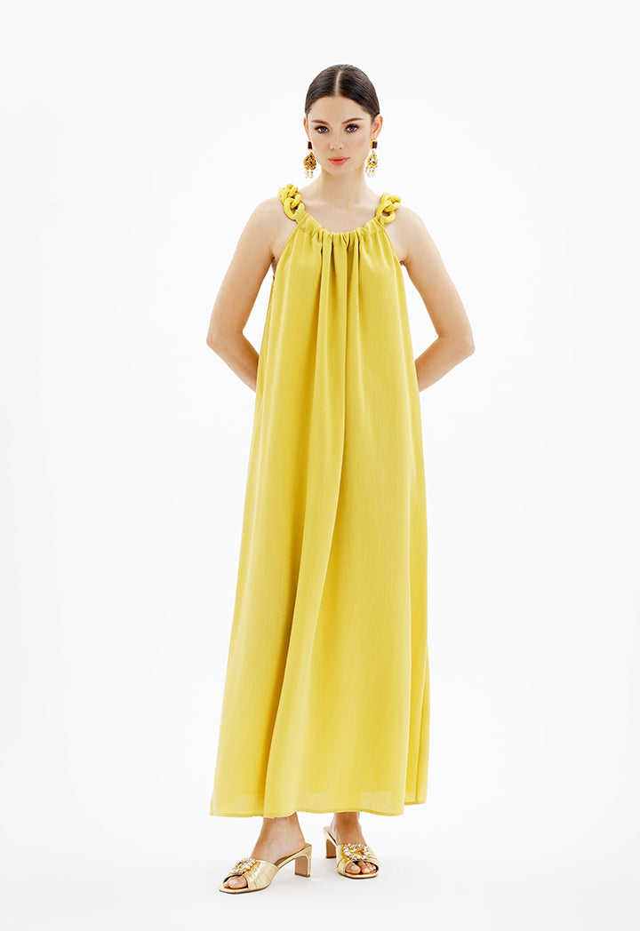 Solid Maxi Sleeveless Dress