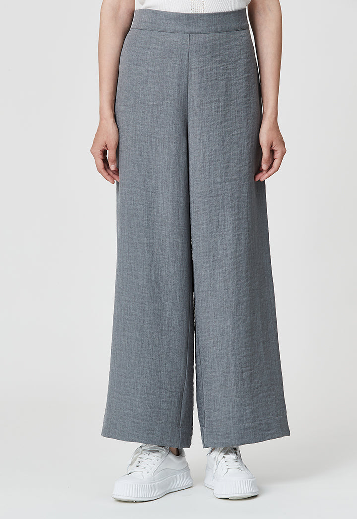 Elasticated Back Waist Wide Leg Trouser