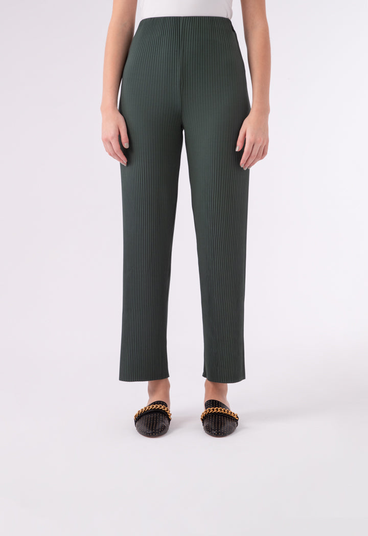 Pleated Stretch Jersey Palazzo Wide Leg Pants
