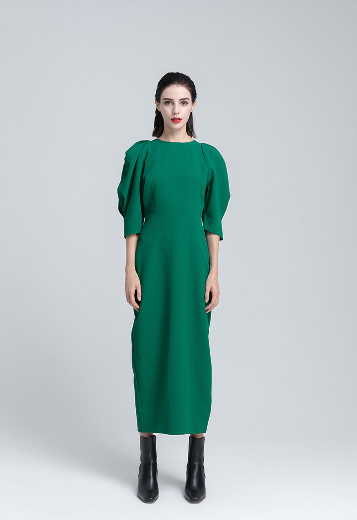 Classic Fit Solid Maxi Dress