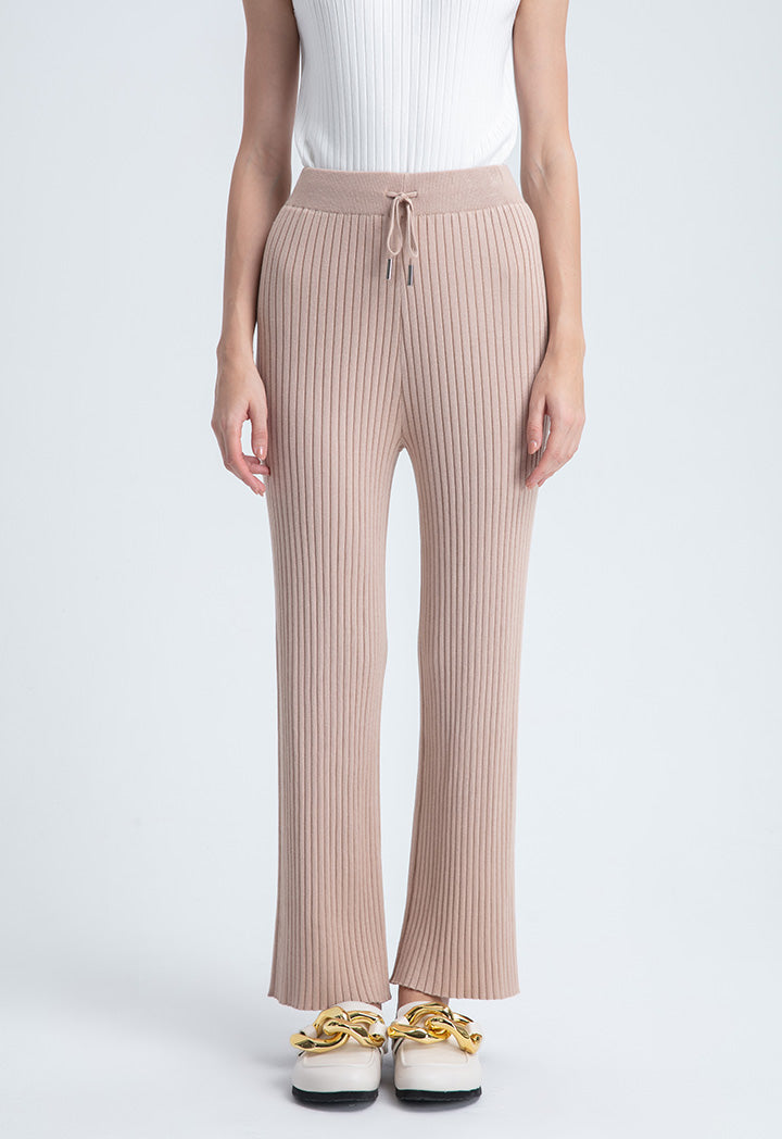 Straight Long Knitted Basic Pants