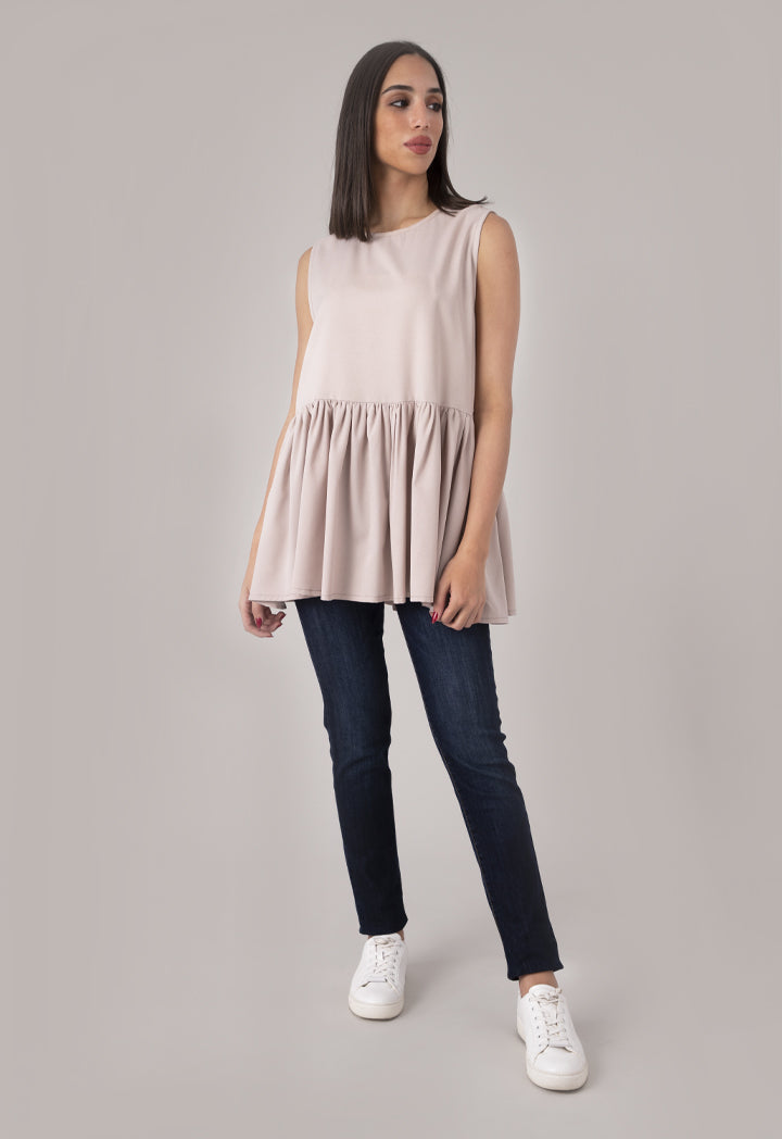 Sleeveless Peplum Blouse