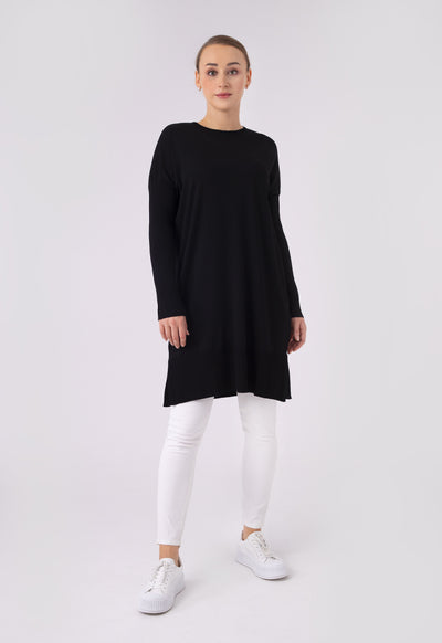 Relaxed Fit Solid Knitted Blouse