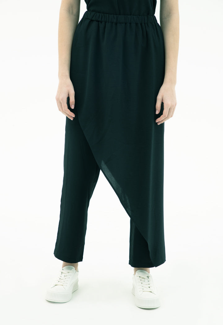 Casual Solid Draped Trouser