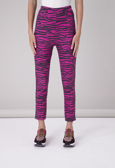 Zebra Print High Rise Pants