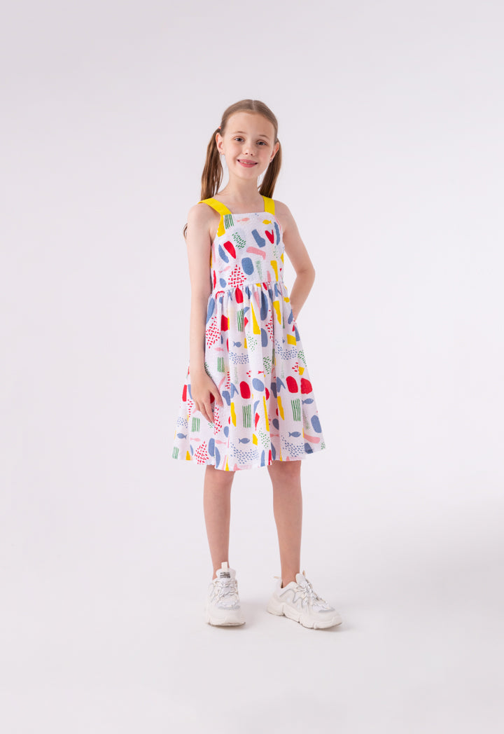 Elastic Strap Printed Dress