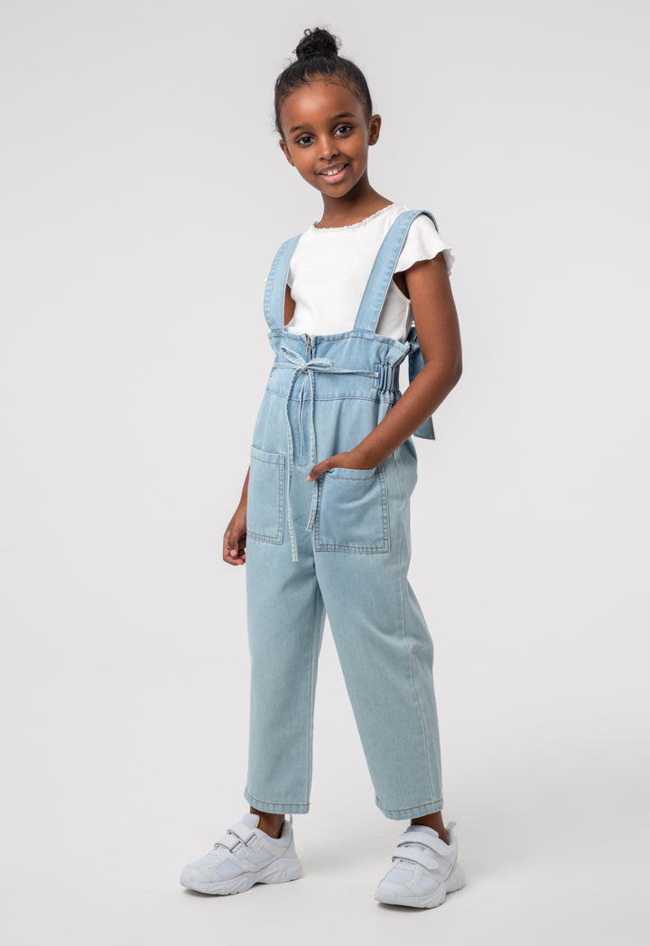 Denim Elasticated Suspender Overall Jumpsuit