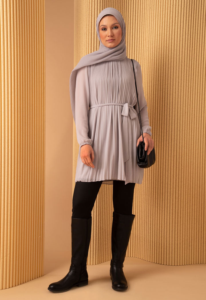 Pleated Elasticated Neck Top
