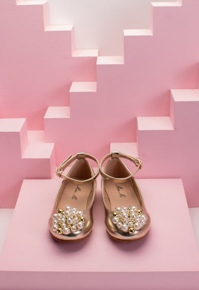 Pearl Embellished Flat Shoes