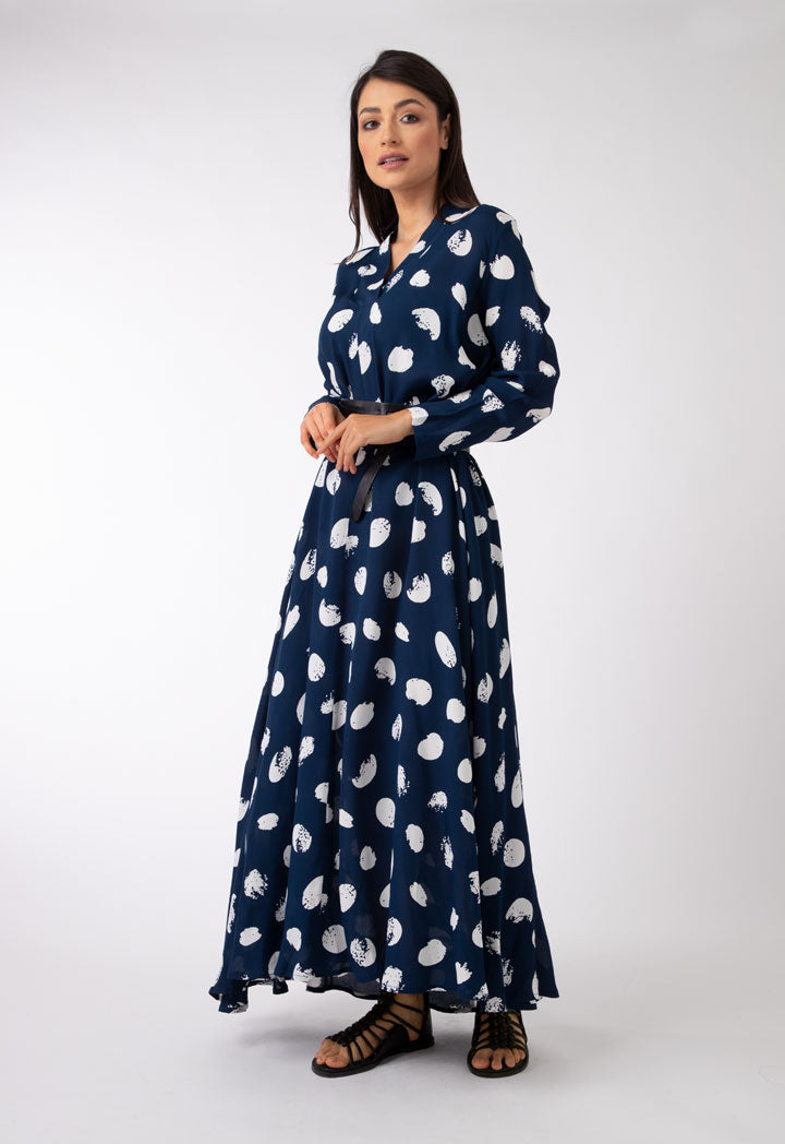 All Over Printed Long Dress