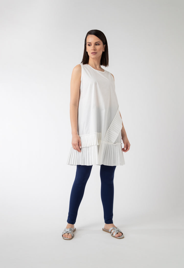 Scoop Neck Pleated Top