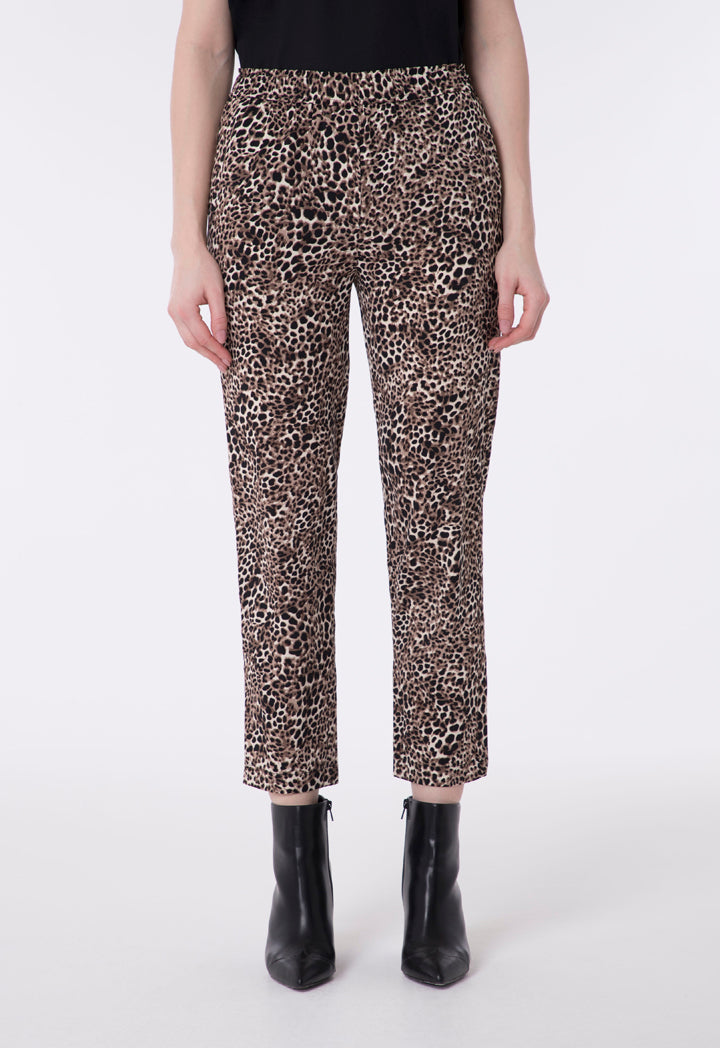 Printed Gathered Waist Trouser