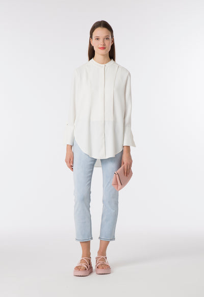 Raw edge Crepe Shirt