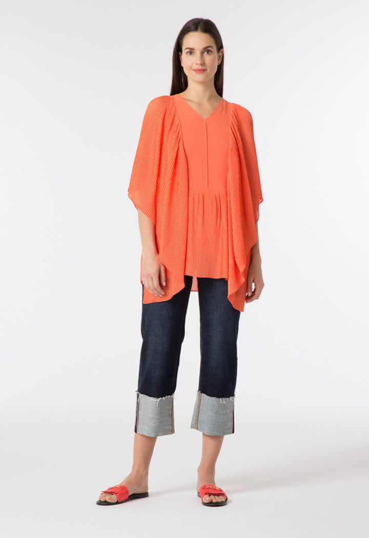 Pleated Trim Blouse