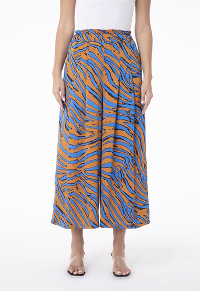 Printed Elastic Waist Culottes