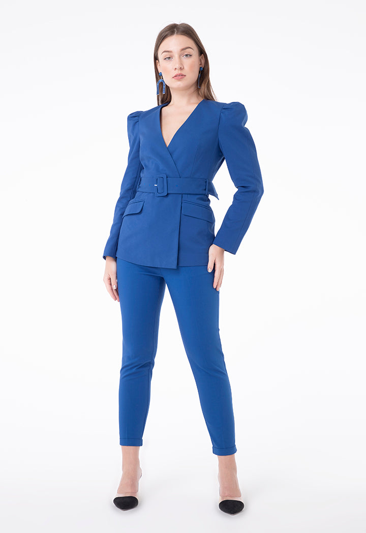 Single-Breasted Solid Blazer