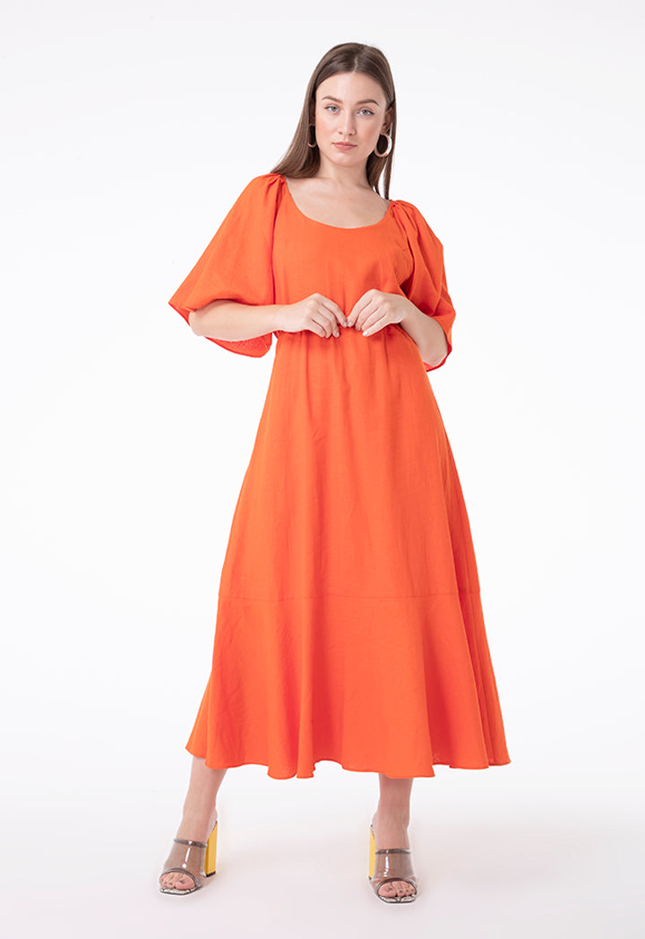 Flounce Sleeve Dress