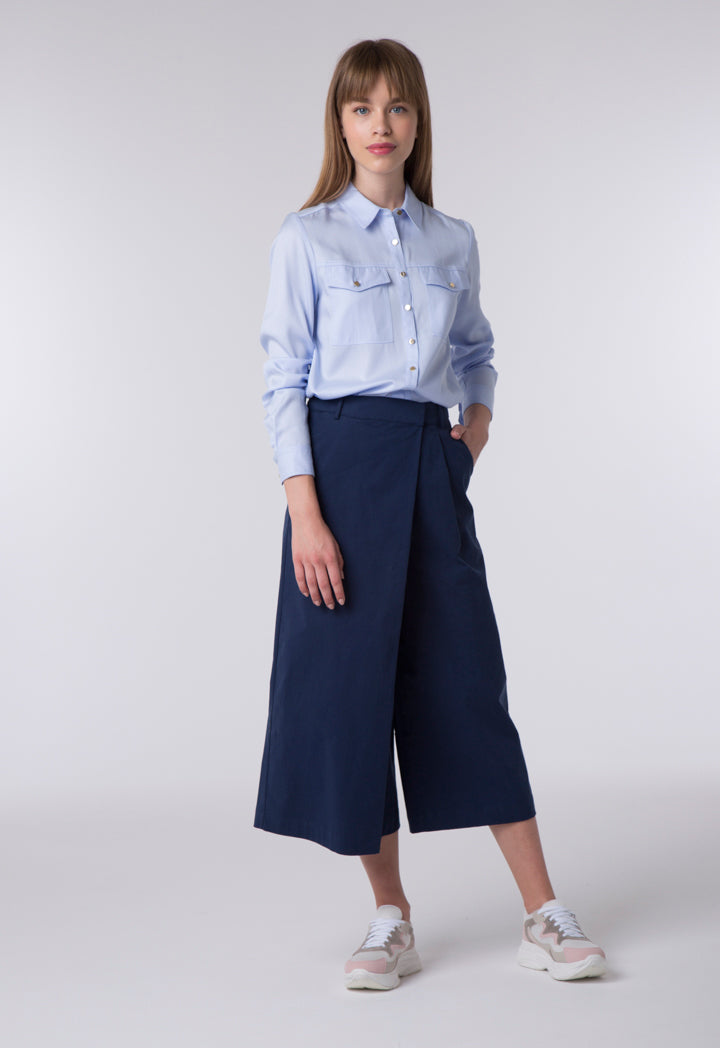 Navy Overlay Culottes