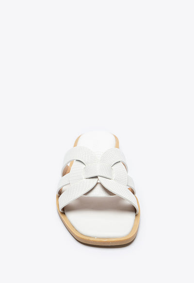 Knotted Vamp Slip On Sandals