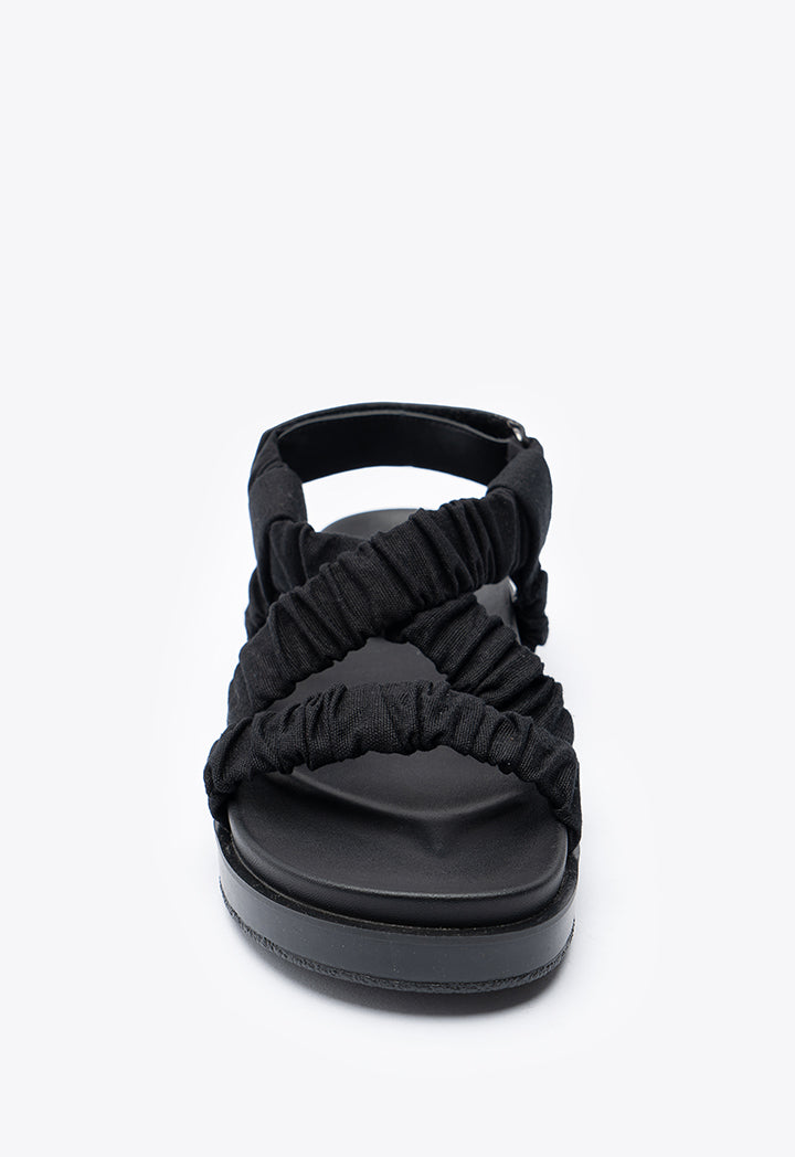 Ruched Criss-Cross Sneaker Sandals
