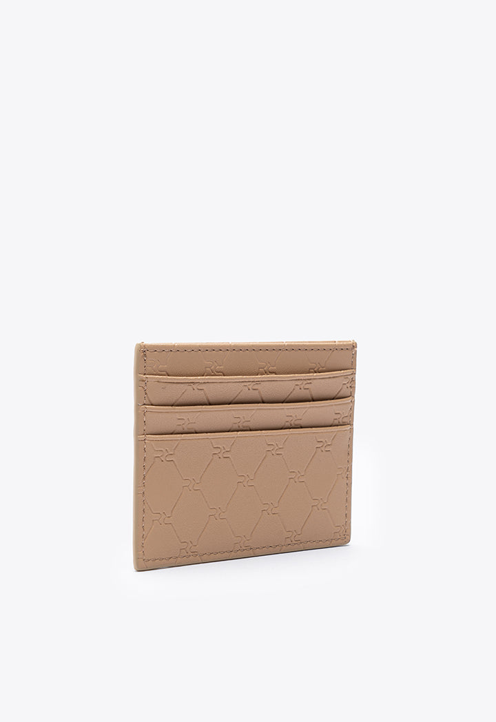 Embossed Monogram Card Wallet