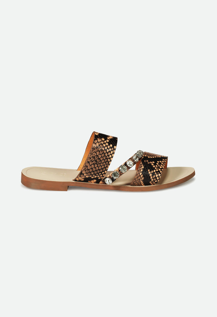 Stud Embellish Multi Strap Sandals