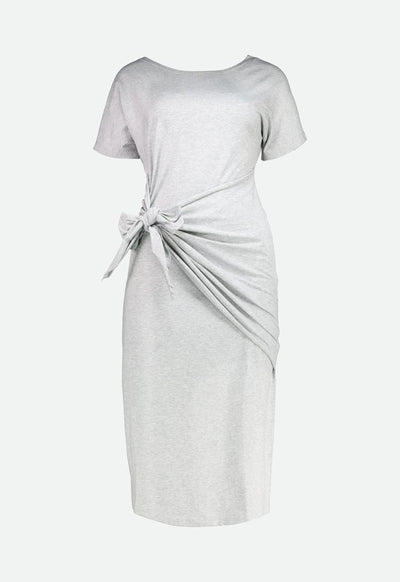 Front Bow Tie Tee Dress