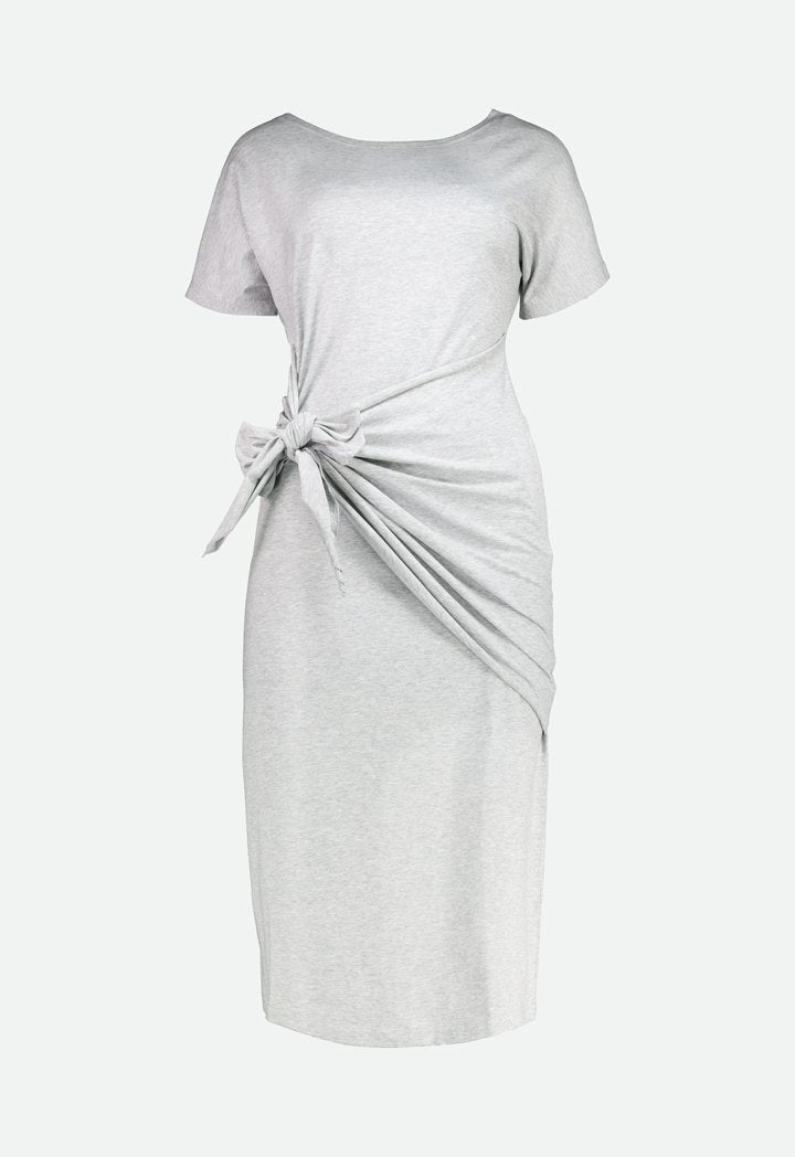 Front Bow Tie Tee Dress
