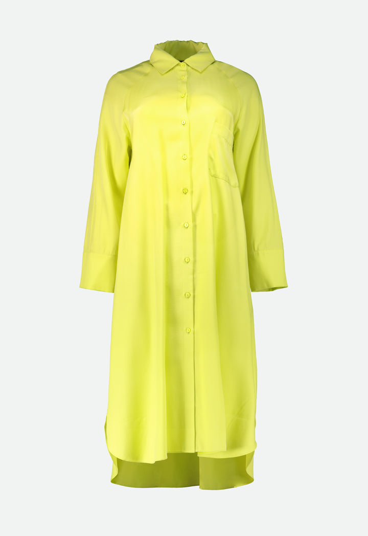 Rayon High-Low Shirt Dress