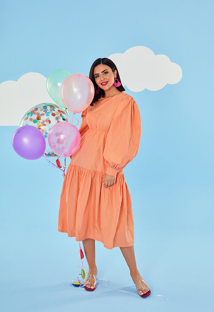 Layered Stitch A-Line Dress