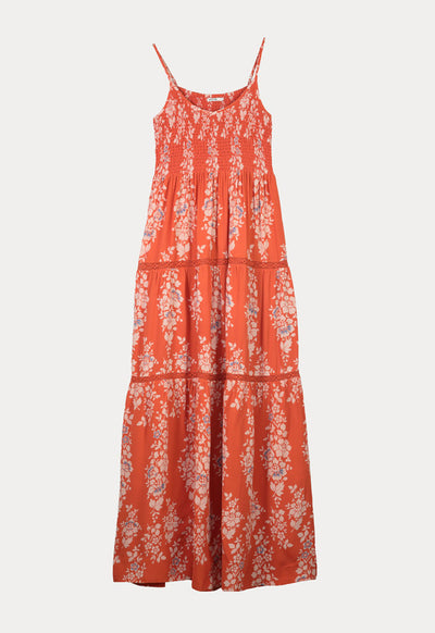 Floral Printed Tiered Printed Dress