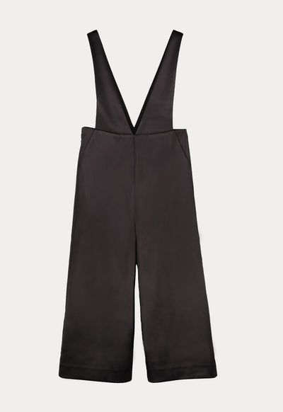 Black Cropped Jumpsuit - Fresqa