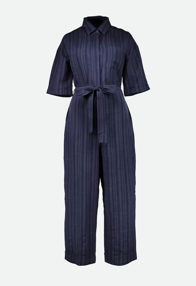 Navy Striped Jumpsuit