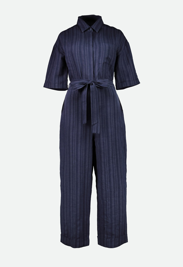Navy Striped Jumpsuit