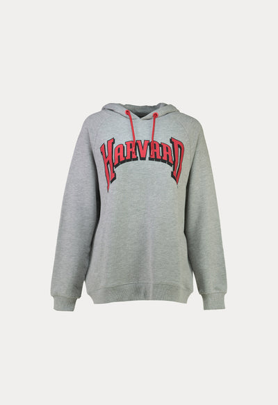 Printed Hooded Sweatshirt With Hood